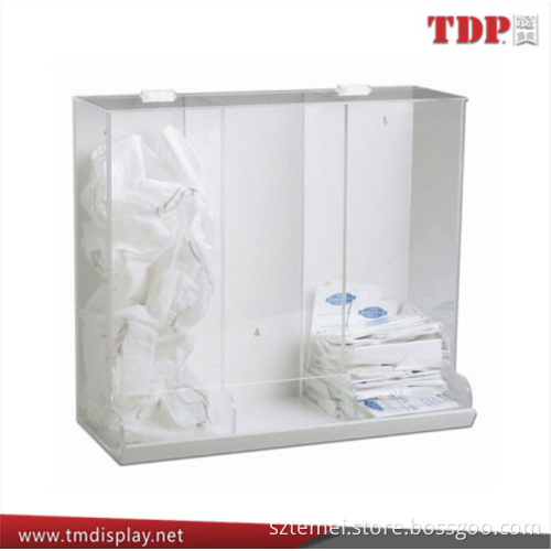 disposable latex glove dispenser Clear acrylic glove box dispenser clear acrylic wall mounted glove dispenser
